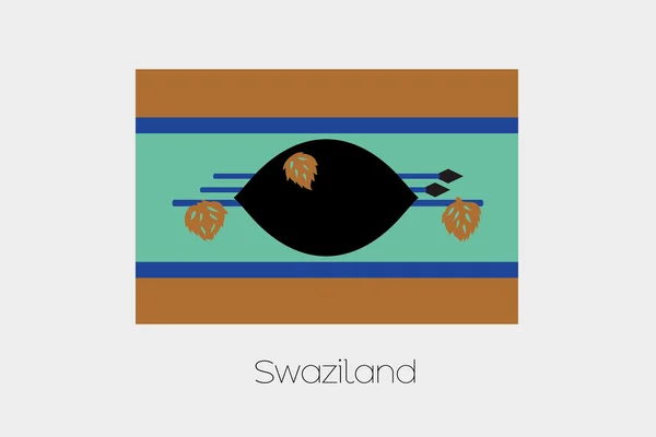 Bandeira invertida da Suazilândia — Vetor de Stock