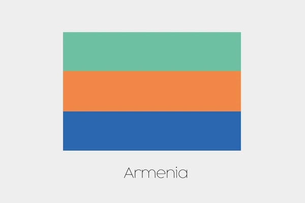 Drapeau inversé de l'Arménie — Image vectorielle
