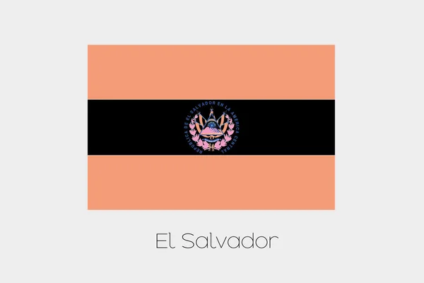 Inverted Flag of  El Salvador — Stock Vector