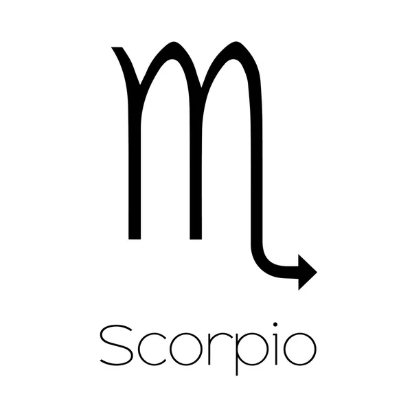 Símbolo zodiacal ilustrado - Escorpio — Vector de stock