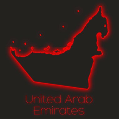 Birleşik Arap Emirlikleri bir Neon taslak
