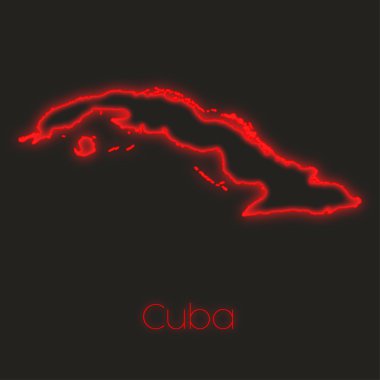 Küba'nın bir Neon anahat