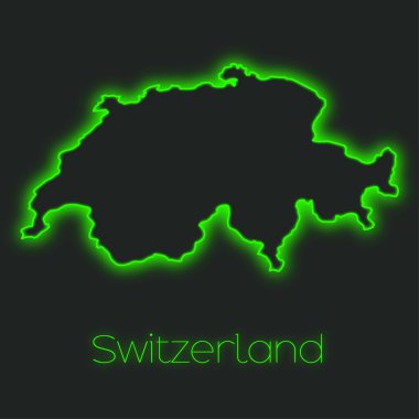 İsviçre'nin bir Neon anahat