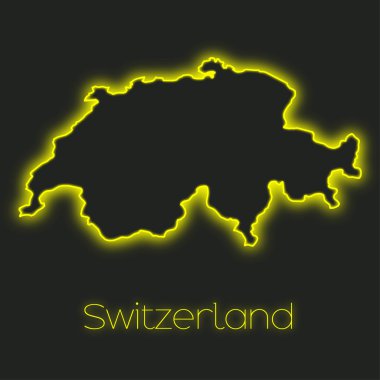 İsviçre'nin bir Neon anahat