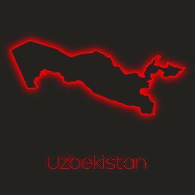 Özbekistan'ın bir Neon anahat