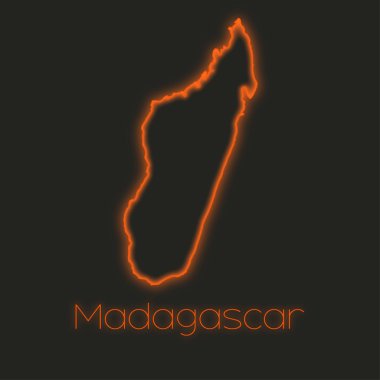 Madagaskar bir Neon taslak