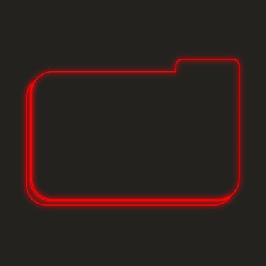 Siyah bir arka plan üzerinde - dosya izole bir Neon simgesi