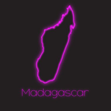 Madagaskar bir Neon taslak