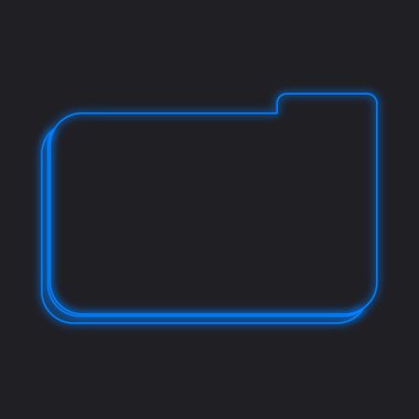 Siyah bir arka plan üzerinde - dosya izole bir Neon simgesi