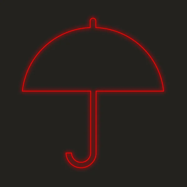 Neon Icon Isolated Black Background Umbrella — Stock Photo, Image