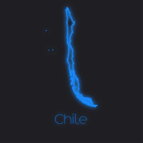 Неоновые Очертания Чили — стоковое фото