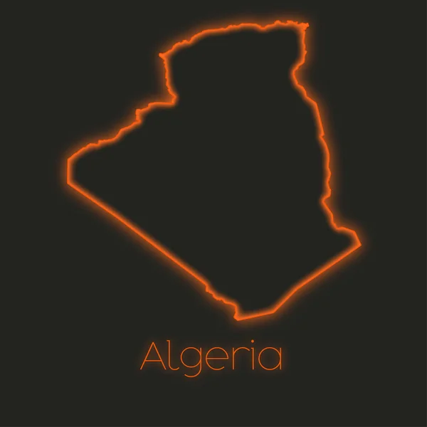 Uno Schema Neon Dell Algeria — Foto Stock