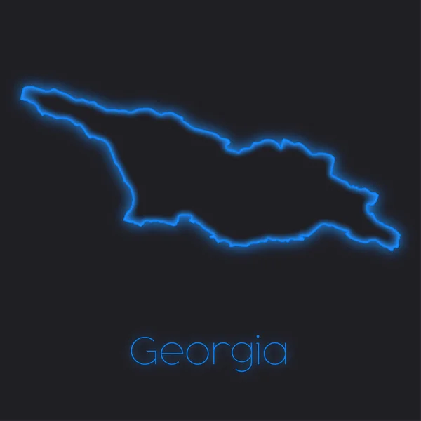 格鲁吉亚的霓虹灯轮廓 — 图库照片