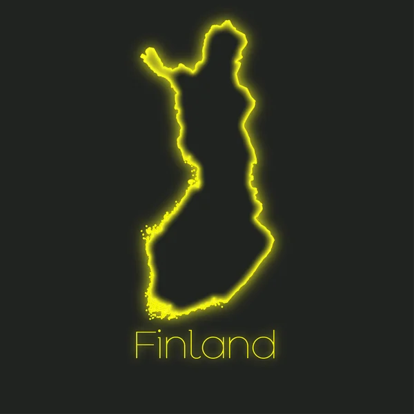 Neon Obrys Finska — Stock fotografie