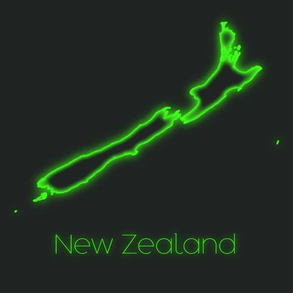 Esboço Néon Nova Zelândia — Fotografia de Stock