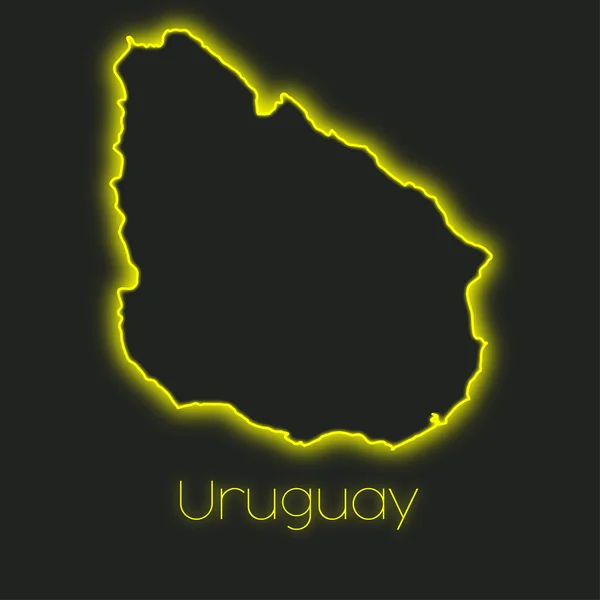Uruguay Bir Neon Taslak — Stok fotoğraf