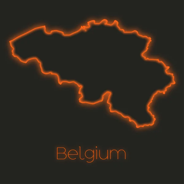 Uno Schema Neon Del Belgio — Foto Stock