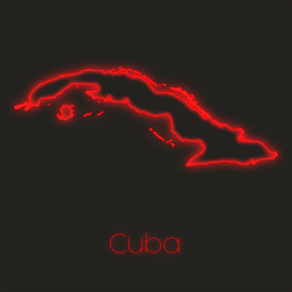 Esboço Neon Cuba — Fotografia de Stock