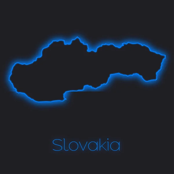 Uno Schema Neon Della Slovacchia — Foto Stock