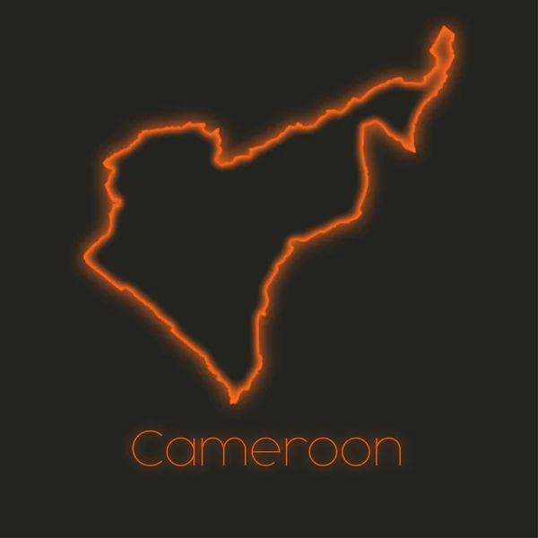 Uno Schema Neon Del Camerun — Foto Stock
