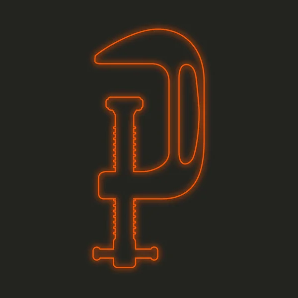 A Neon Icon Isolated on a Black Background - GClamp