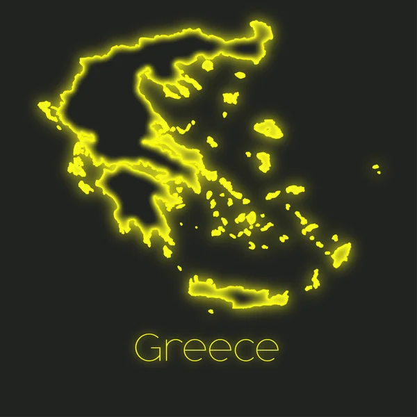 Neon Outline Greece — Stock Photo, Image