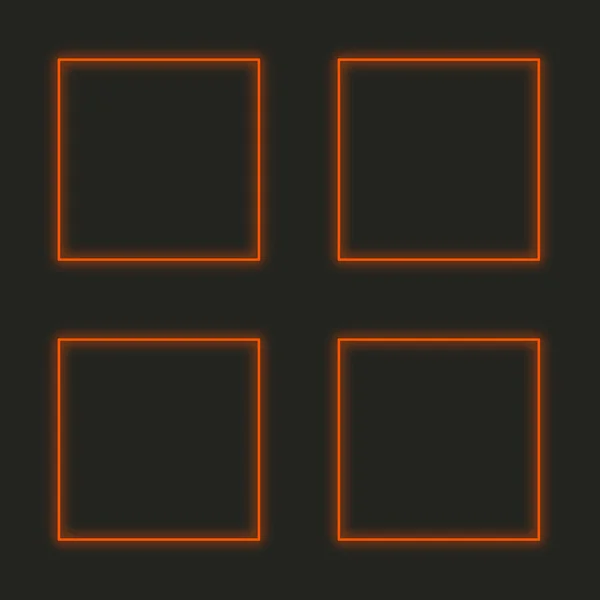 Neon Icon Isolated Black Background Image Grid — Stock Photo, Image