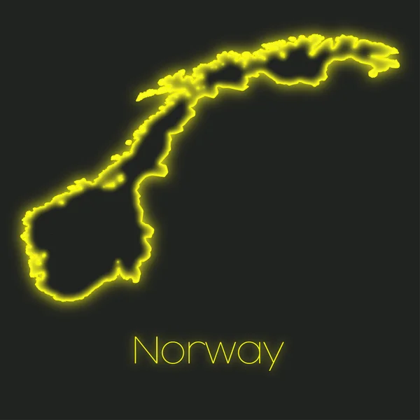 Norveç Bir Neon Anahat — Stok fotoğraf