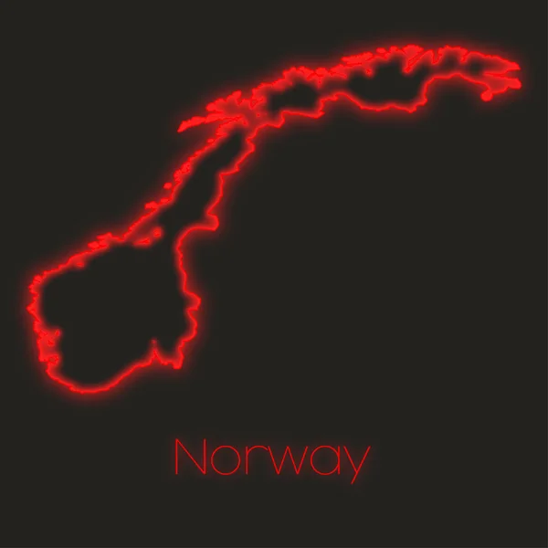 Neon Konspektu Norwegii — Zdjęcie stockowe