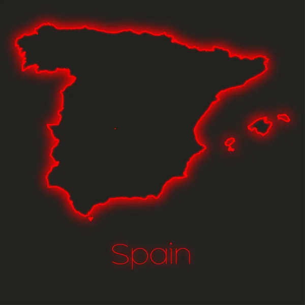 Neon Outline Spain — Stock Photo, Image