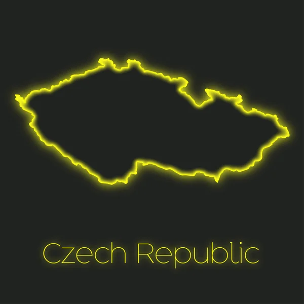 Contur Neon Republicii Cehe — Fotografie, imagine de stoc