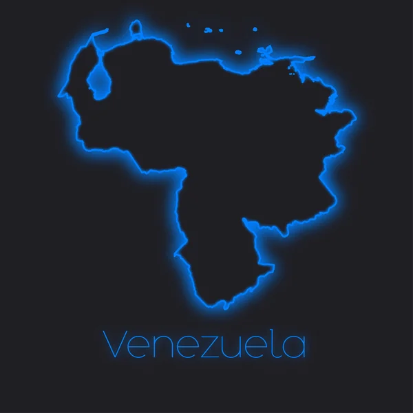 Neon Vázlata Venezuela — Stock Fotó