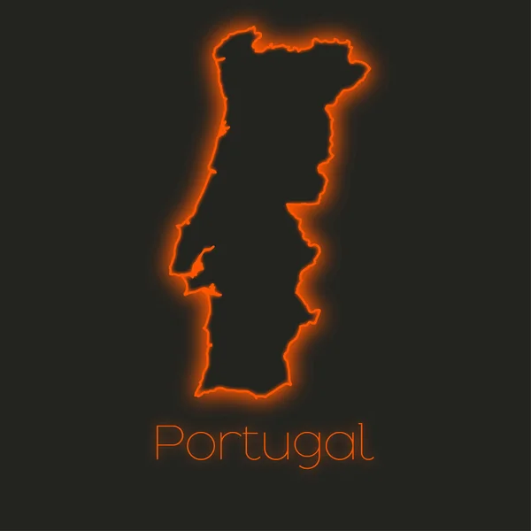 Neon Outline Portugal — Stock Photo, Image