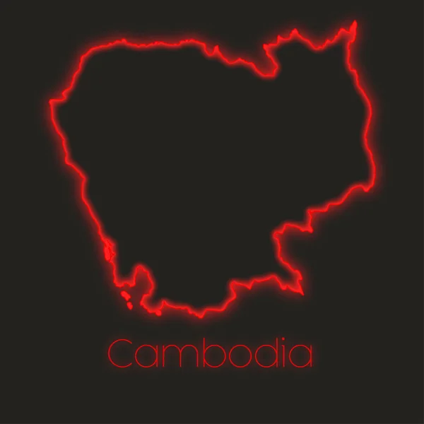 Esboço Néon Camboja — Fotografia de Stock