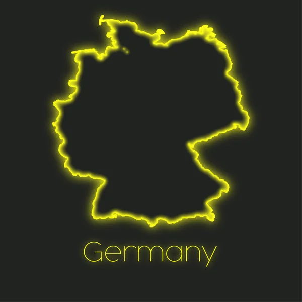 Esboço Neon Alemanha — Fotografia de Stock