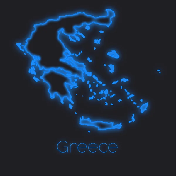 Uno Schema Neon Della Grecia — Foto Stock