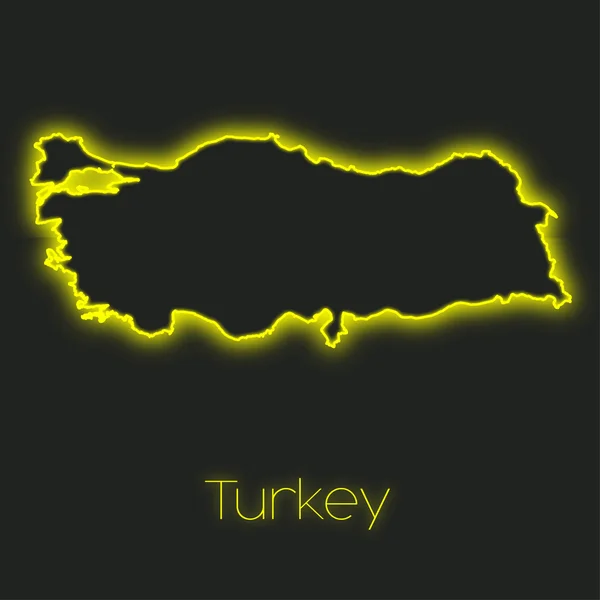 Een Neon Schets Van Turkije — Stockfoto