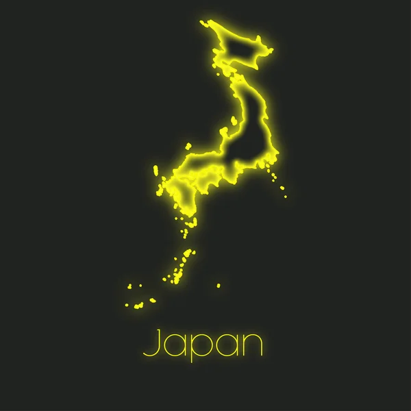 Garis Besar Neon Jepang — Stok Foto