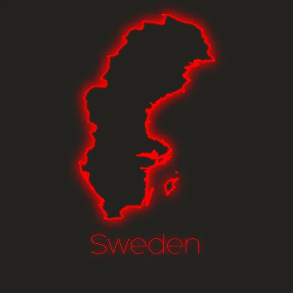 Esboço Neon Suécia — Fotografia de Stock