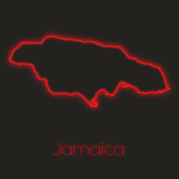 Neon Outline Jamaica — Stock Photo, Image