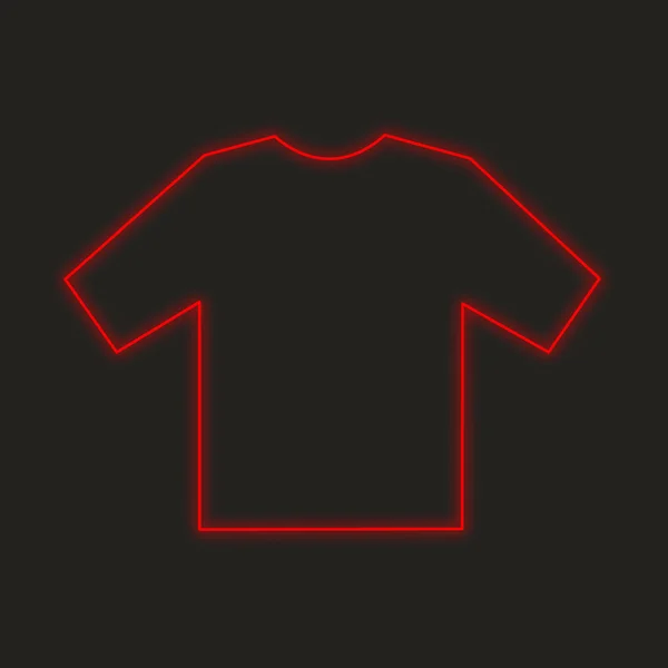 Ikona Neon Białym Czarnym Tle Tshirt — Zdjęcie stockowe