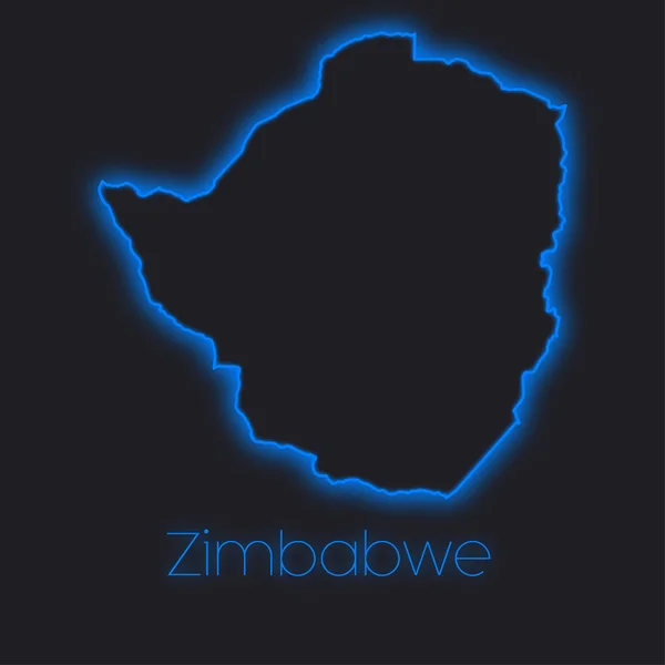 Uno Schema Neon Dello Zimbabwe — Foto Stock