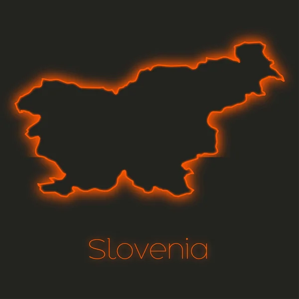 Neon Vázlat Szlovénia — Stock Fotó