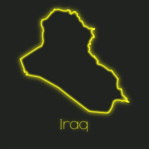Неоновая Схема Ирака — стоковое фото