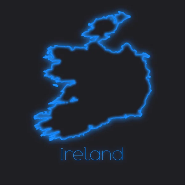 Een Neon Schets Van Ierland — Stockfoto