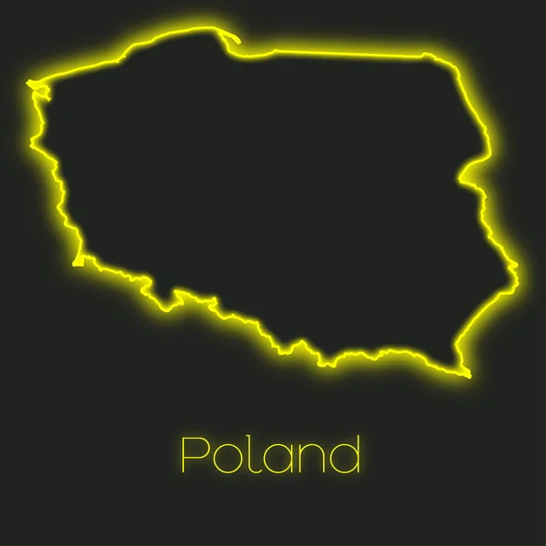 ポーランドのネオンの概要 — ストック写真
