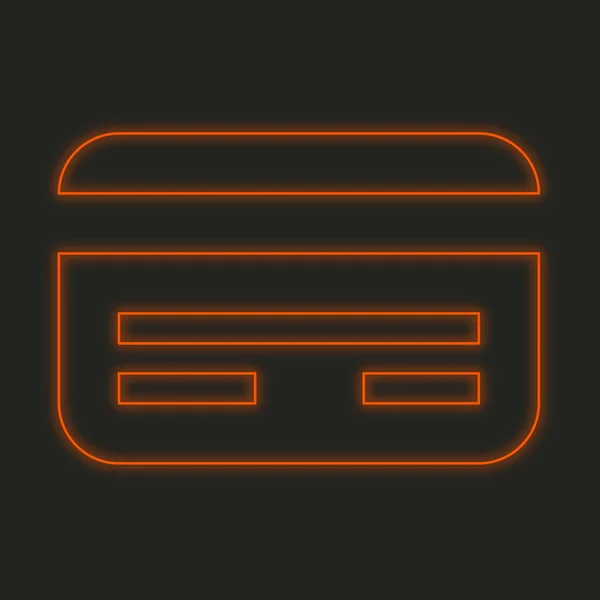 Неоновая Икона Черном Фоне Карта — стоковое фото
