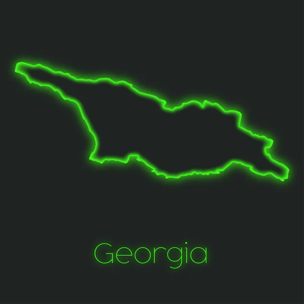Neon Vázlat Grúzia — Stock Fotó