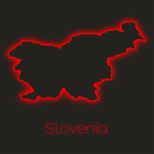 Uno Schema Neon Della Slovenia — Foto Stock