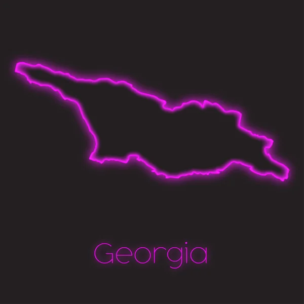 Neon Outline Georgia — Stock Photo, Image